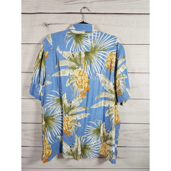 Tommy Bahama Blue Floral Men's Casual Button Down Shirt - Picture 2 of 5